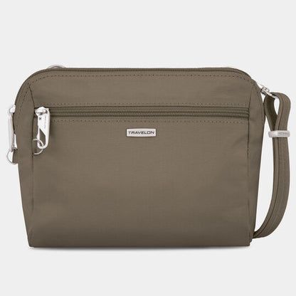 Travelon Anti-Theft RFID Crossbody Pack/Purse Nutmeg