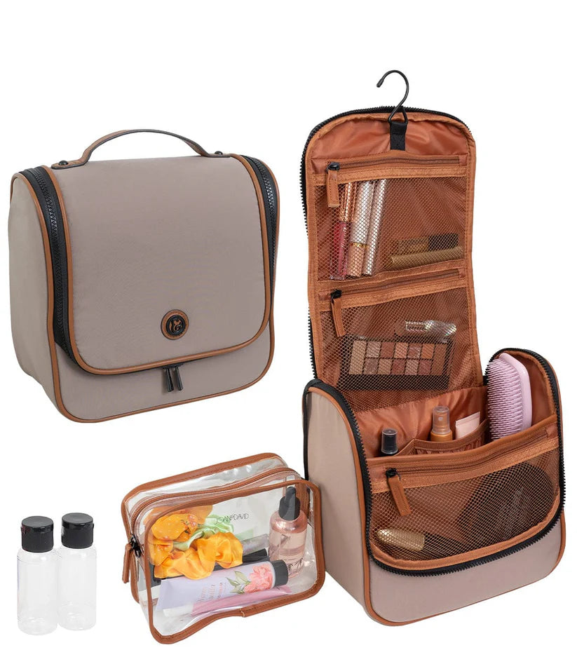 Joan & David High Density Sport Nylon Hanging Toiletry Organizer Bag with 3-1-1 Bag