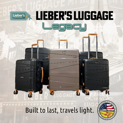 Lieber's Luggage® Legacy Expandable 21" Hardside Carry-On Spinner (Free Monogram, USA Assembled)