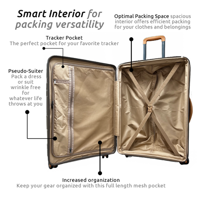 Lieber's Luggage® Legacy Expandable 28" Hardside Spinner (Free Monogram, USA Assembled)