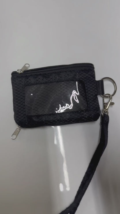 Small 4x3 RFID Card & ID Zippered Wallet Lanyard