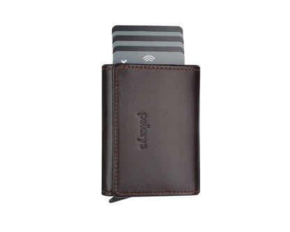 Pularys - BOSTON RFID Wallet - Italia Leather Brown