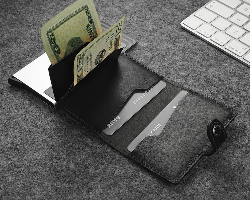 Pularys - VIKING RFID wallet with AirTag pocket Black