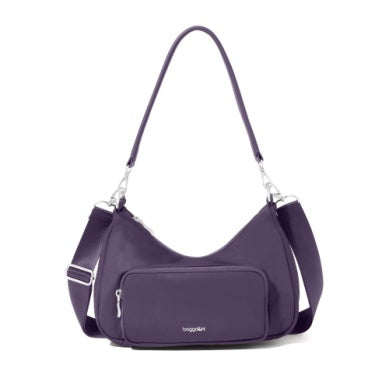 Baggallini Savannah RFID Crossbody Deep Grape Twill
