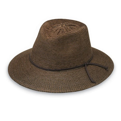 Wallaroo Packable Hat - Victoria Fedora UPF 50+ Faux Suede Medium