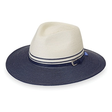 Wallaroo Hat - Kristy UPF 50+ Kristy-Ivory Navy Medium