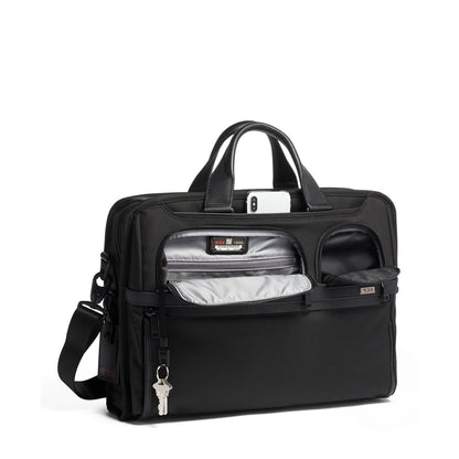 TUMI Alpha 3 Compact Large Screen Laptop Zippered Briefcase