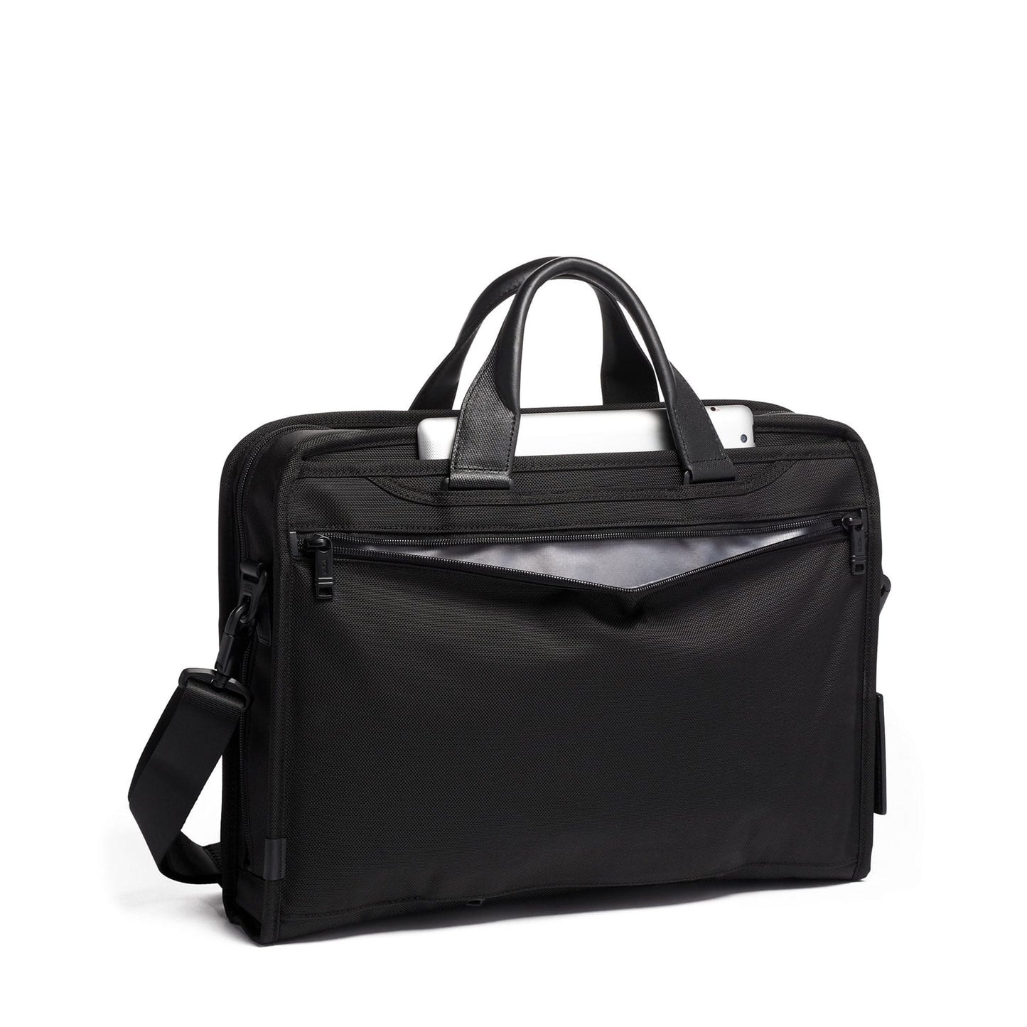 TUMI Alpha 3 Compact Large Screen Laptop Zippered Briefcase