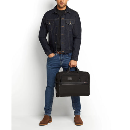 TUMI Alpha 3 Compact Large Screen Laptop Zippered Briefcase