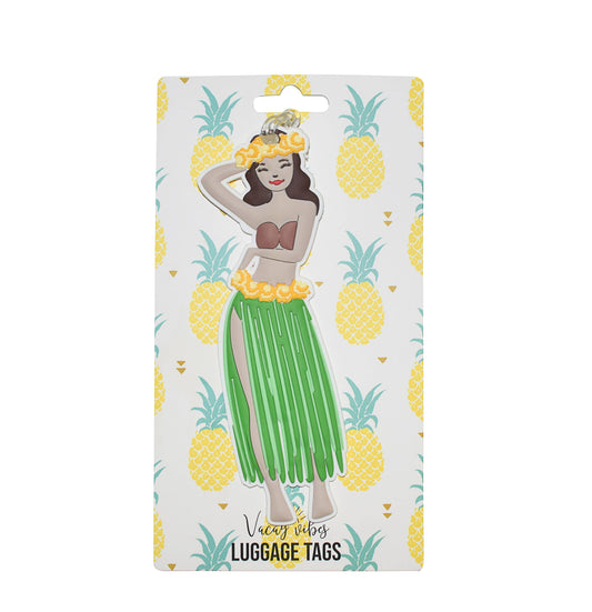 Hula Girl Silicone Luggage Tag