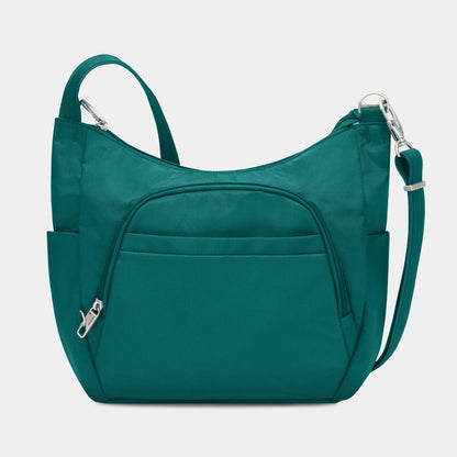 Travelon RFID Anti-Theft Classic Crossbody Bucket Bag Spruce