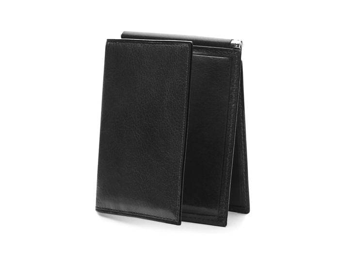 Bosca Money Clip Oldleather Wallet With Pocket