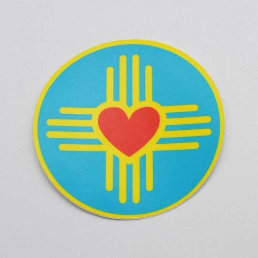 Metal the Brand - Zia Heart Turquoise Circle - Sticker