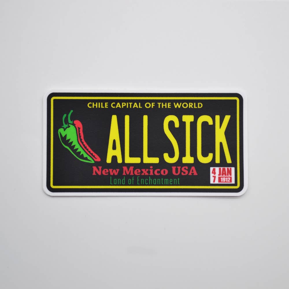 Metal the Brand - All Sick Chile Plate - Sticker