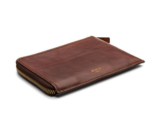 Bosca Dolce Zippered Leather Wallet