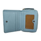 ili New York - 4481 Leather RFID blocking Small Snap Wallet Urbano Braided: GLACIER BLUE
