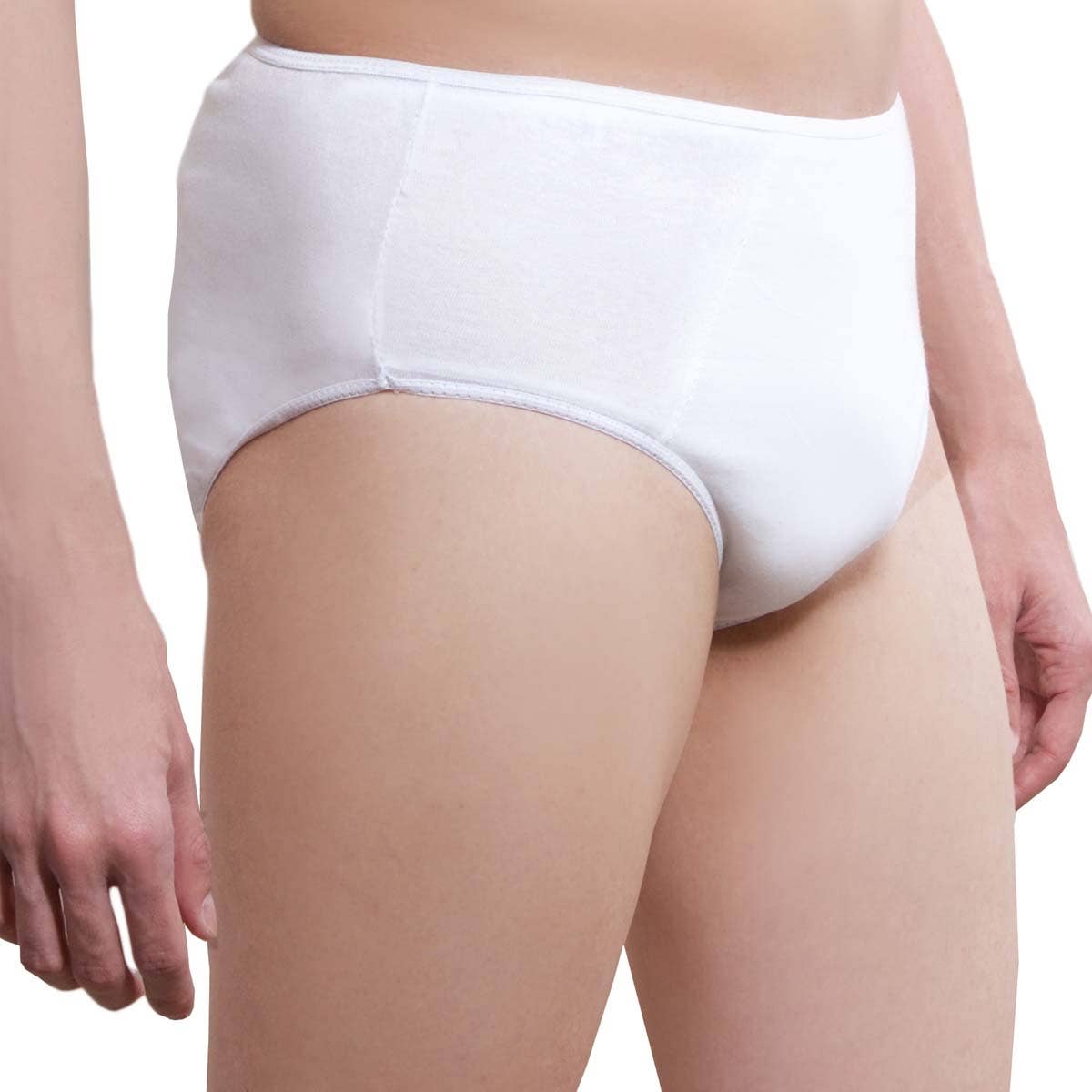 On Sale- One-Wear Disposable white cotton underwear for men. Travel briefs 5pc