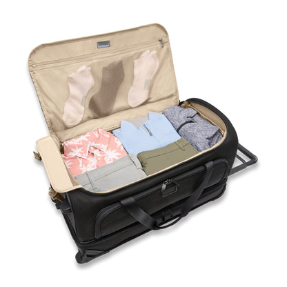 Briggs & Riley Baseline 27” Checked 2-Wheeled Medium Duffle (Free Monogram)- BLUWD127