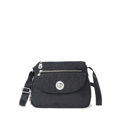 Baggallini Calais RFID Crossbody Bag Black Cheetah