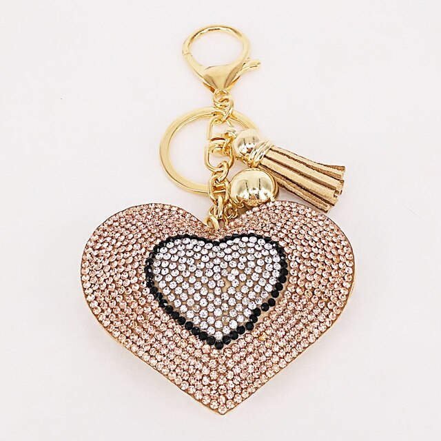 On Sale - Keychain/Bag Charm - Heart (Gold)