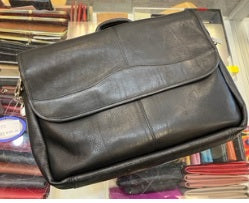 David King & Co. 172 Leather Single Gusset Porthole Zippered Briefcase