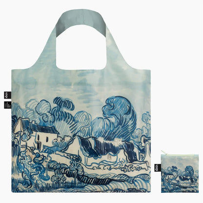 Loqi Foldable/Packable Tote Bag - VINCENT VAN GOGH Old Vineyard with Peasant Woman Landscape