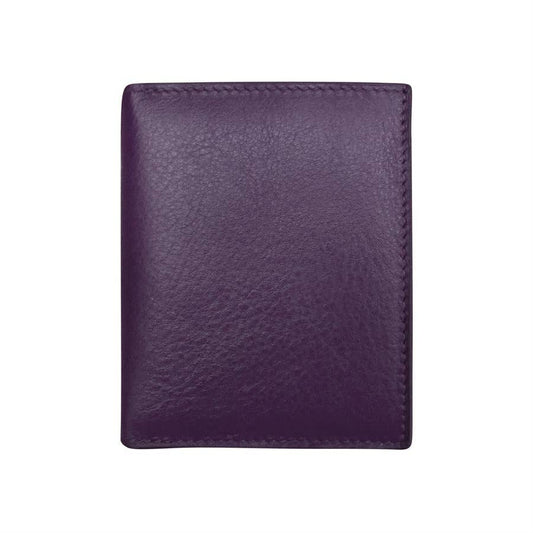 ili New York - 7177 Leather RFID blocking Small Snap Wallet: Purple