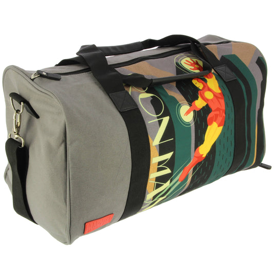 On Sale- Beyondtrend - Iron Man Decadent Duffel Canvas Travel Bag Weekend Carry
