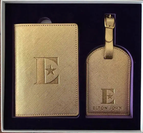 On Sale - Elton John Luggage Tag and Passport Holder in gift box