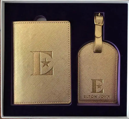 Elton John Luggage Tag and Passport Holder in gift box