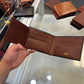 Bosca Crocco Bifold Leather Wallet With Flap
