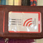 ili New York RFID Zippered Card Case Leather Wallet (Redwood)