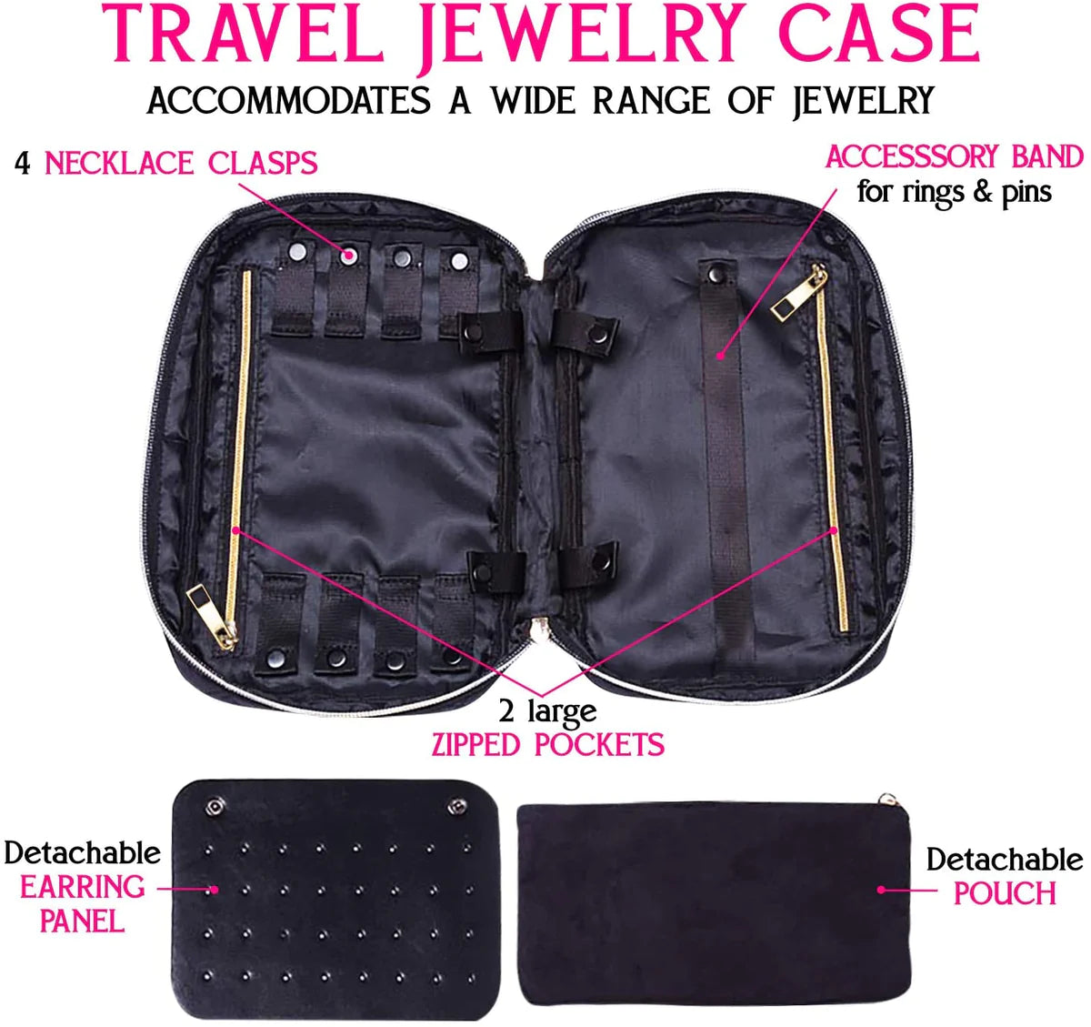 On Sale- Ms. J Travel Jewelry Organizer- Promises Tangle-Free Necklaces