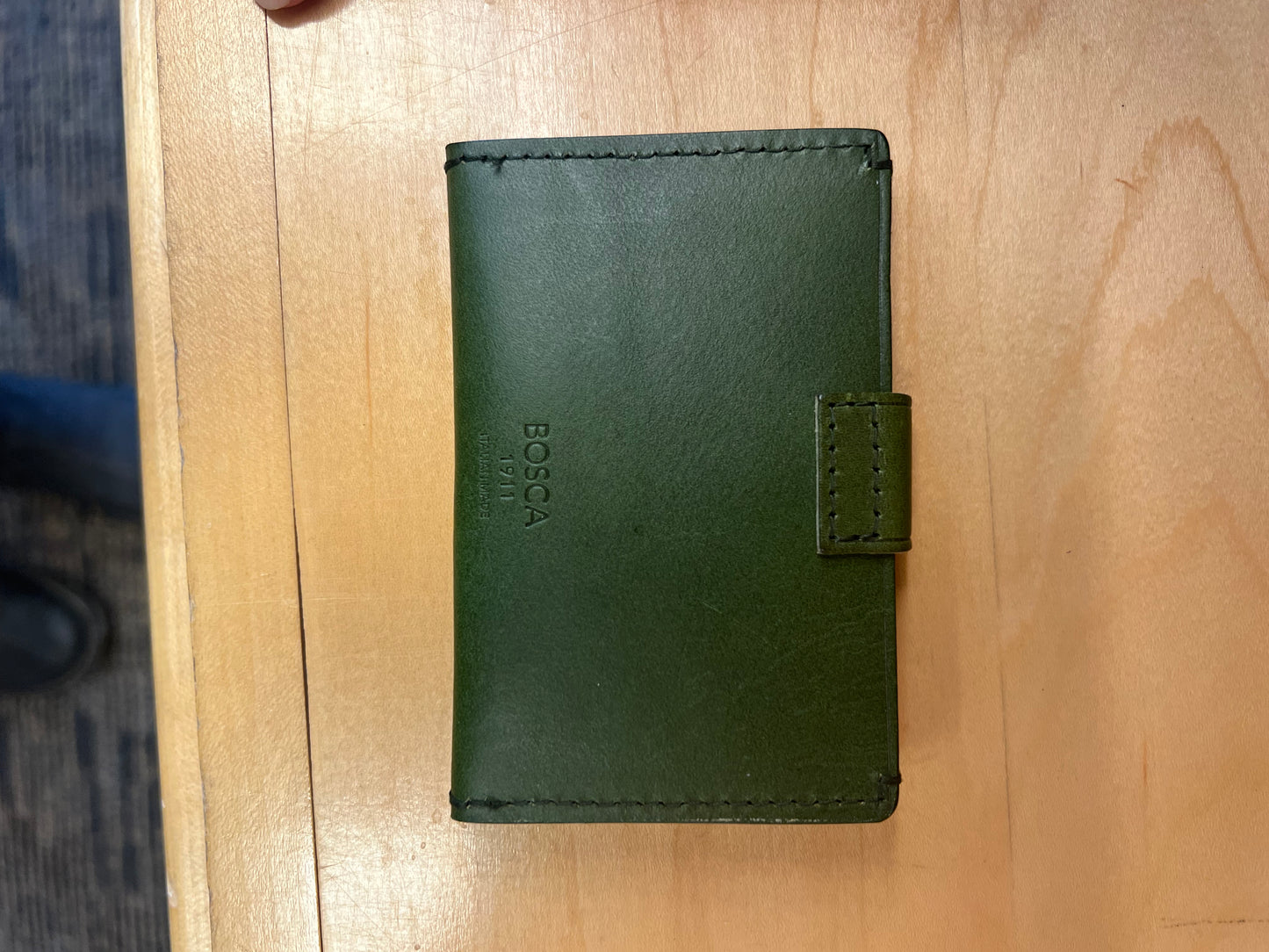 Bosca ITALO Tuck Tab Card Case Wallet (in Green, last one in stock)