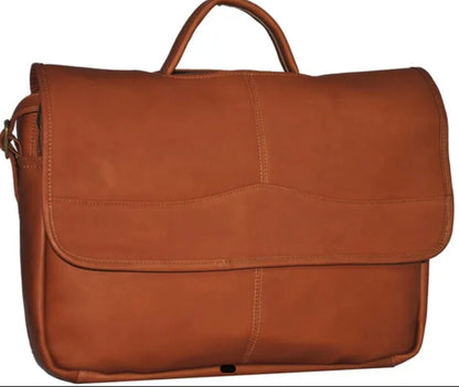 David King & Co. 172 Leather Single Gusset Porthole Briefcase- $160