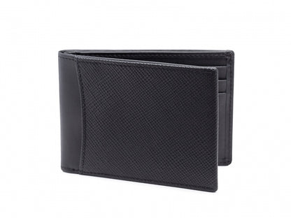 Bosca Saffiano RFID Hall Pass Leather Wallet (Black)