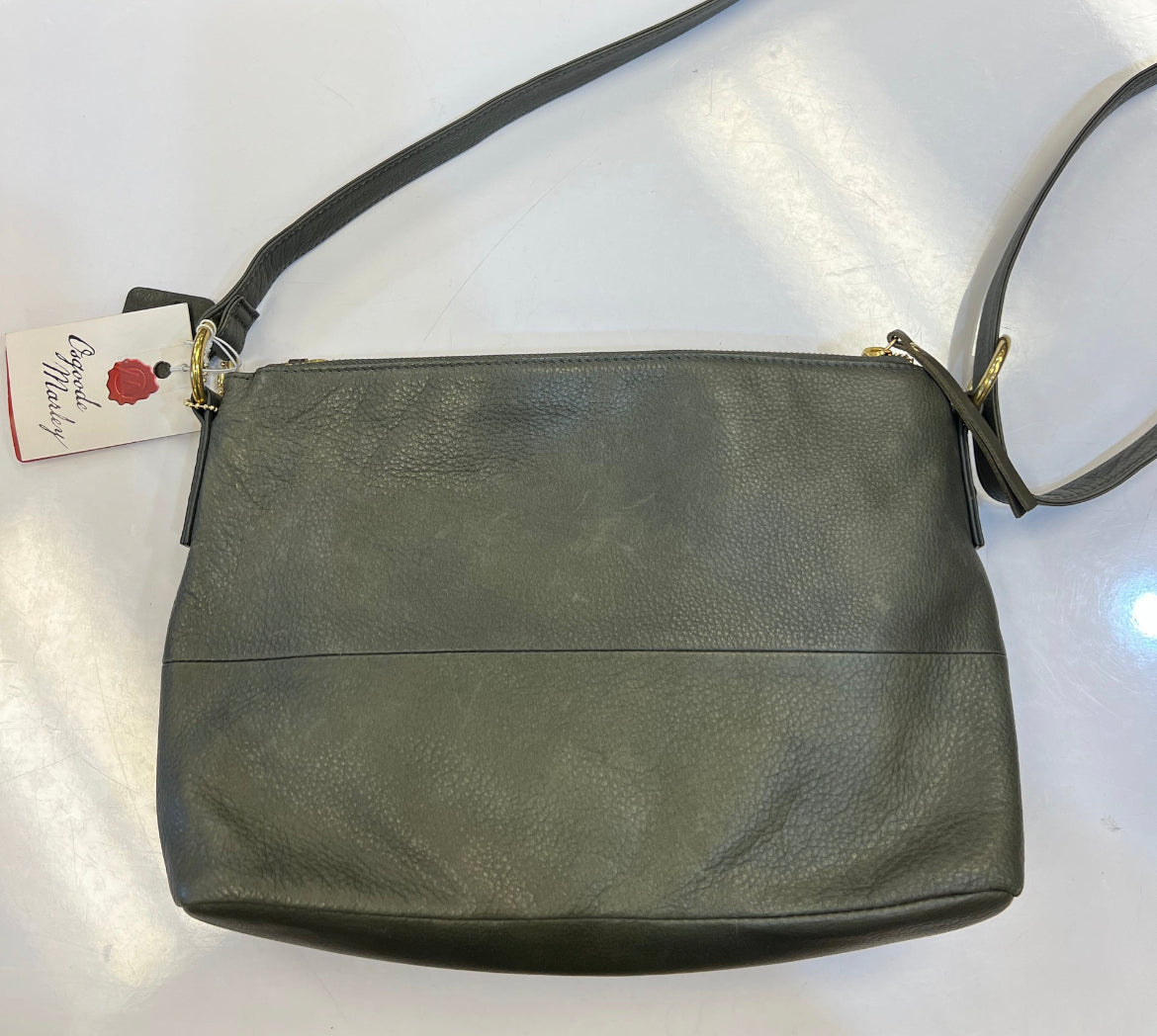 Osgoode Marley Double Zippered Leather Crossbody Handbag
