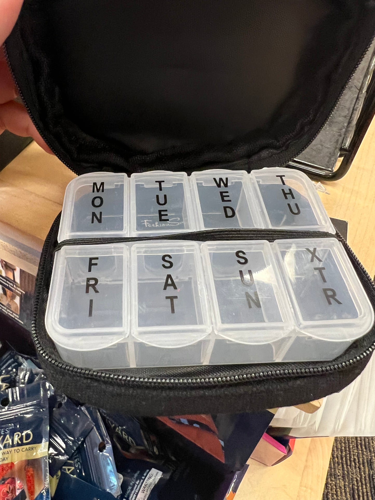 On Sale- Travel Pill Case/Organizer (Black)