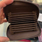 ili RFID Accordian Card Case Leather Wallet (Brown)