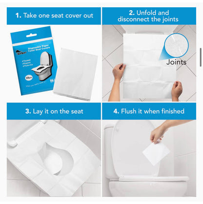 Disposable Toiletseat Covers (1 pack of 10 covers)