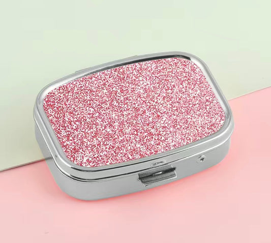 Compact Sparkle Pill Case- $3.99