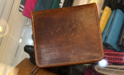 ili New York RFID Mini Bifold Leather Wallet (Rustic)