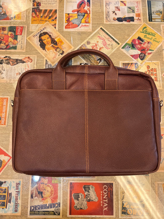 Classico Leather Slim Zippered Briefcase
