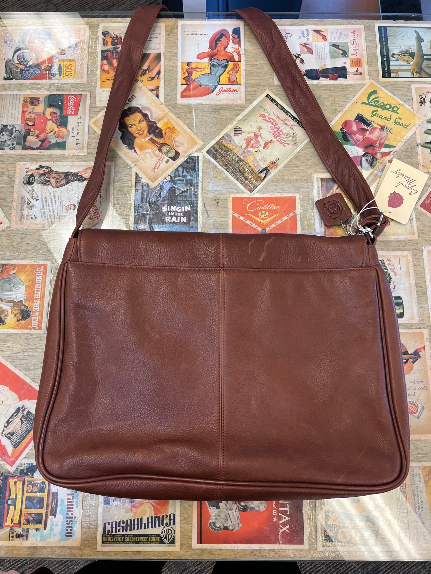 Osgoode Marley Leather Messenger Bag- 6008