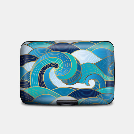 Monarque RFID Armored Wallet- Enameled Wave