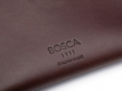 Bosca Leather Tuck Tab Calling Card Case Wallet