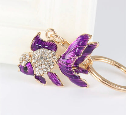 Fish Keyring/Bag Charm Purple