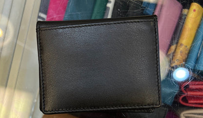 ili New York ID RFID Credit Card Holder Leather Wallet (Black)