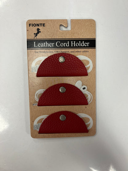 Fionte Leather Cord Holder (set of 3) Red
