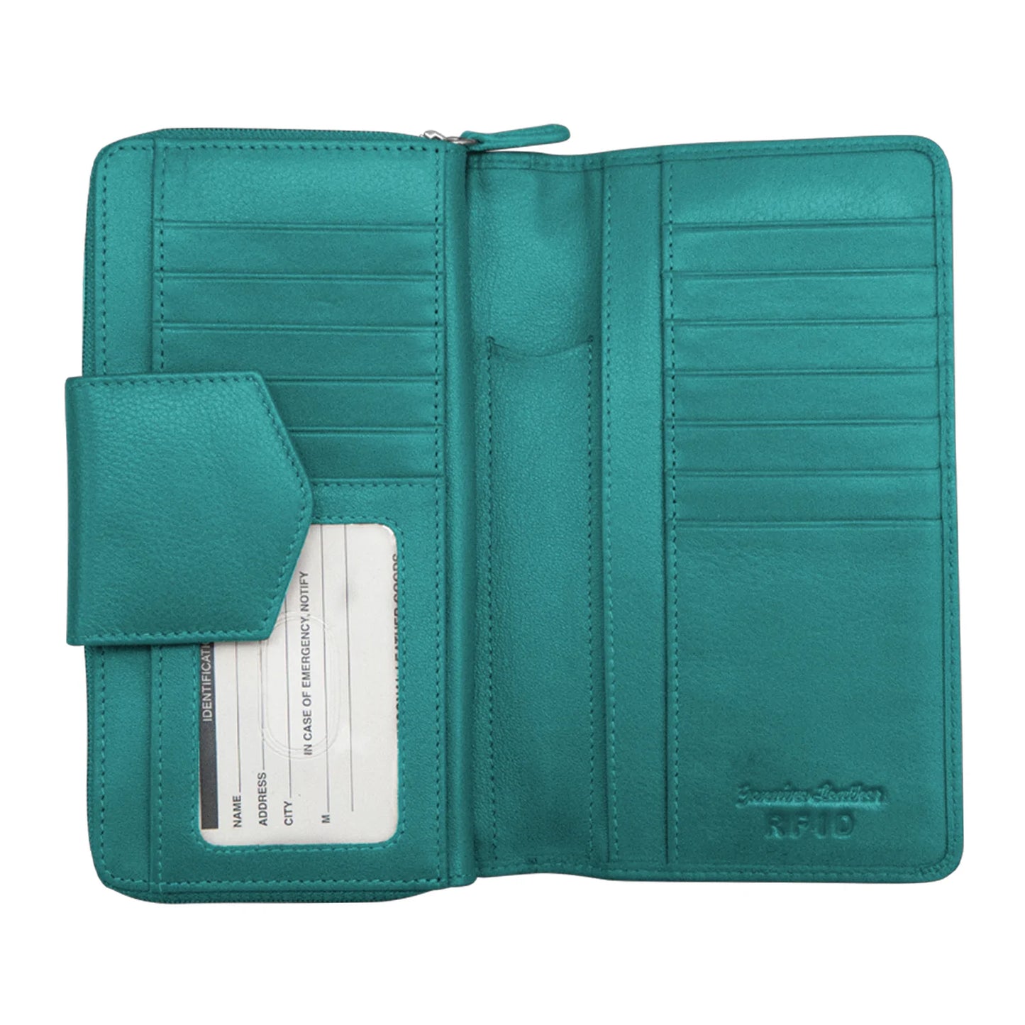 ili New York RFID Multi Organizer Leather Wallet